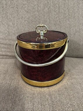 Vintage Kraftware mid century Hollywood Regency style ice bucket